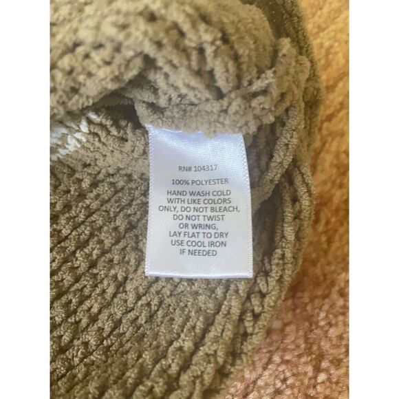 Derek Heart colorblock knit sweater blue cream brown size M - Picture 4 of 7